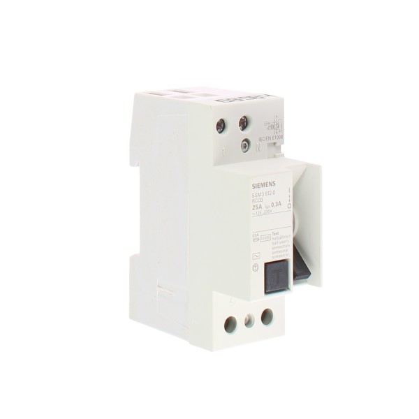 Interrupteur différentiel pur Siemens 5SM36120, 2 pôles, 25 A, 0,3 A AC, 2 modes